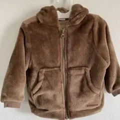 ●最終お値下げ●petit main フリースジャケット ブラウン　クマ