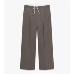 ZARA ザラ⭐︎ワイドレッグパンツ ダブルウエストバンドMゆったりサイズ