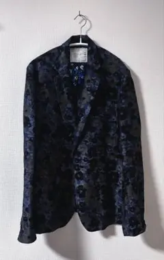 sacai フラワージャガード テーラードジャケット 紺 Lのサムネイル