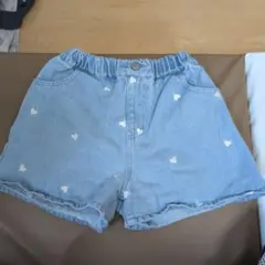 devirock デビロック ハート柄 デニム ハーフパンツ