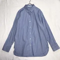 新品【23区 MY STANDARD ストライプシャツ ブルー イタリア生地 