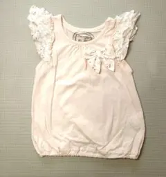 肩フリルのバルーンシャツ