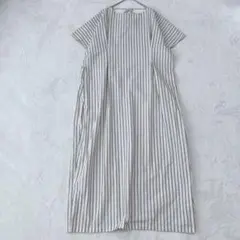 レサージュ購入 LUSANA ルサーナ 半袖ストライプオールインワン 