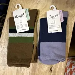 Randl ストライプ ソックス 23〜25cm 2足セット
