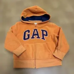 GAP kids ギャップ フリースジャケット　オレンジ防寒　フード付き110