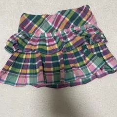 ラルフローレン スカート 4T チェック フリル キッズ 女の子