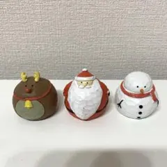 ナチュラルキッチン ぽってりサンタ雪だるまトナカイ　3点セット