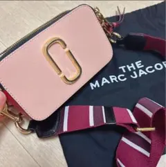 MARC JACOBS ピンク ブラック ショルダーバッグ