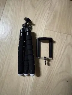 フレキシブル三脚 スマホホルダー付き ミニ三脚