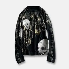 00s Skull Embroidered Python L/S Tee Y2Kのサムネイル