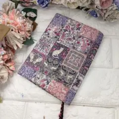 アールヌーボー柄(Ｐ) ブックカバー(文庫本・Ａ6 )ほぼ日手帳