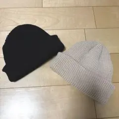 最終値下げ★ベビー キッズ ニット帽 黒 ベージュまとめ売り