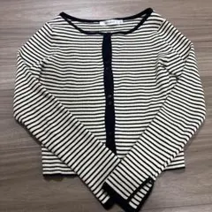 moussy ボーダー　ニットカーディガン