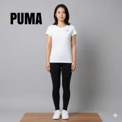 PUMA 半袖Tシャツ ホワイト　S デザイン
