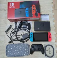 完品+おまけ Nintendo Switch 本体 ネオンブルー/ネオンレッド