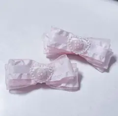 ♡量産型　地雷系　姫系　平成女児　いちご　リボン　ヘアクリップ♡