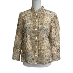 【レディース】BURBERRY シースルー シアー 長袖シャツ 総柄 植物のサムネイル