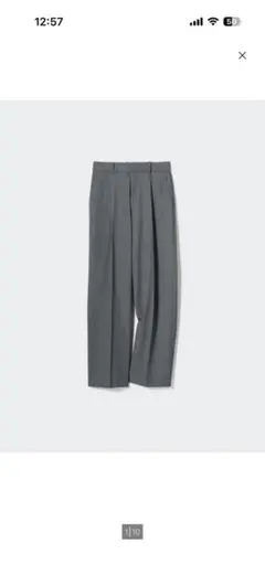 ❤️美品❤️ UNIQLO タックワイドパンツ　L 丈標準　ユニクロ　450639