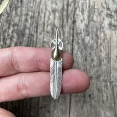 ハート ホイール フェザー ネックレス トップ ハンドメイド ノーブランド