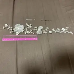 ウェディング ヘッドドレス 花モチーフ