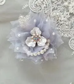 コサージュ グレー色 入園入学　結婚式　記念行事　セレモニー