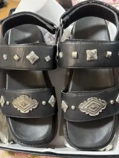 PAGEBOY スタッズ 厚底 サンダル ブラック Lのサムネイル