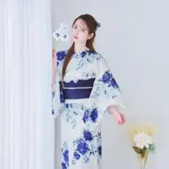 花柄浴衣 帯セットDita - メルカリ