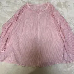 美品♡FREAK'S STOREピンクと白のストライプ長袖 インド製　綿100%