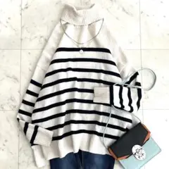 ジャーナルスタンダード ニット セーター ウール カシミヤ ボーダー モノトーン