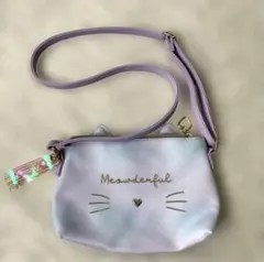 猫耳 バッグ ショルダーバッグ 水色 ハート