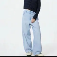 UNIQLO バギーカーブジーンズ 62 BLUE 21 週末限定値引