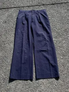 Stripe Wide Slacks Pants /