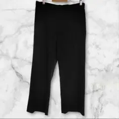 ブラック ワイドパンツ スラックス ストレッチ