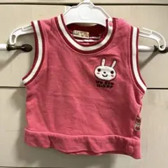 【まとめ買いで200円】うさぎ　ベビー服　80 女の子　子供服　ベスト　トップス