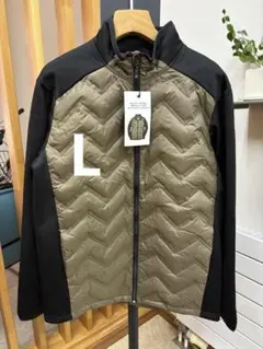 完売品 ワークマン MIXダウンクロスシールドジャケット カーキ×ブラック L