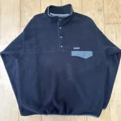 【美品】patagonia シンチラスナップT Mサイズ オールブラック