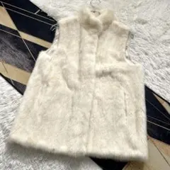 近年人気モデル パールミンク 軽量 毛皮 ベスト リアルファー L ファーコート