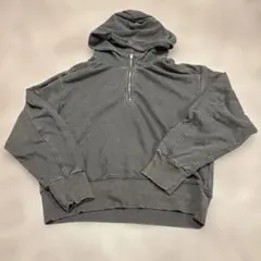 GU ハーフジップパーカー グレー L