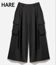 【ドローコードなし！】HARE DABOルーズカーゴパンツ ブラック Sサイズ