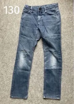 ユニクロ デニム ジーンズ ストレッチ 130 長ズボン　男の子　女の子