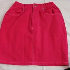 ☆レトロ☆　赤　デニム　ミニスカート