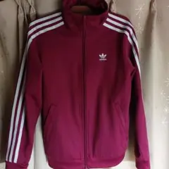 adidas　トラックジャケット　バーガンディ
