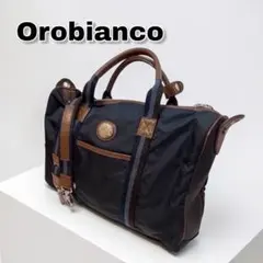 オロビアンコ 人気 2WAY ショルダーバッグ ネイビー 本革 A4対応