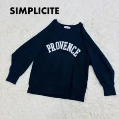 SIMPLICITE シンプリシテェ カレッジロゴ スウェット トレーナー
