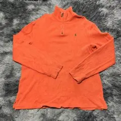 Polo Ralph Lauren オレンジ ハーフジップ トレーナー L