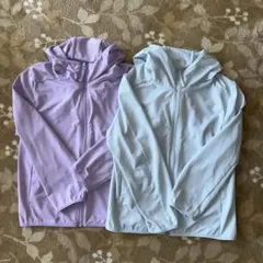 UNIQLO エアリズム UVカット　パーカー　パープル　120 2着セット