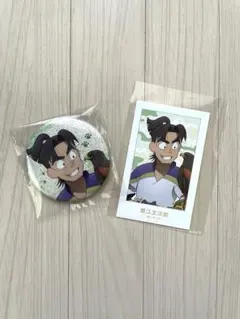 忍たま乱太郎 潮江文次郎 東武動物公園 缶バッジ&イラストカード