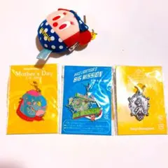 【非売品】当時物 ダンボ、バズ 美女と野獣 限定チャーム3点 ➕ミニーおまけ