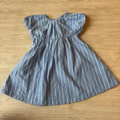 青と白のストライプ ワンピース　apres les cours 90サイズ