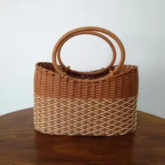 かごバッグ　バスケット　丸型
